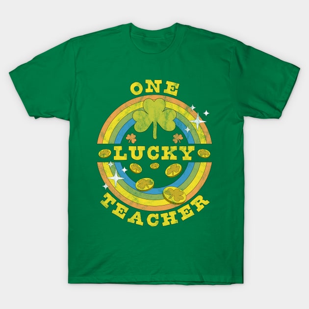 One Lucky Teacher St Patrick's Day T-Shirt by OrangeMonkeyArt